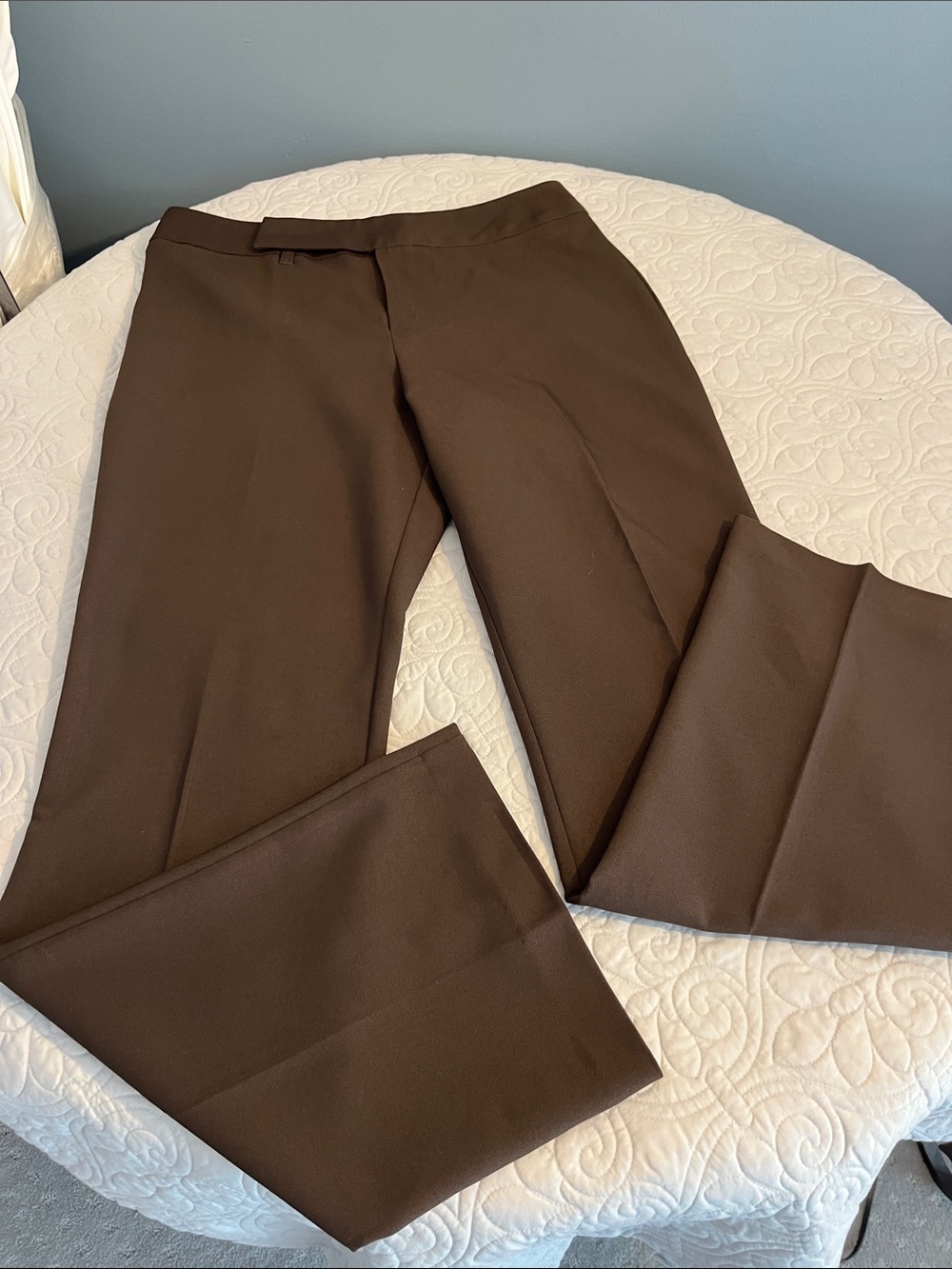 A. Byer Women's Dark Brown Straight-Leg Trousers